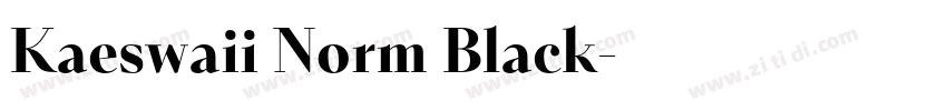 Kaeswaii Norm Black字体转换